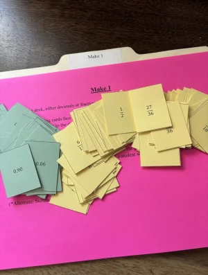 Michele Venne Make 1 Menu Math Game