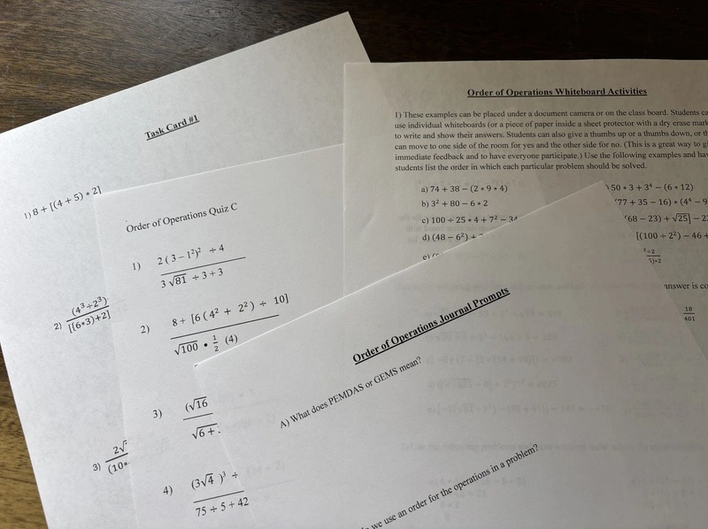 order of operations by venne order of operations by venne